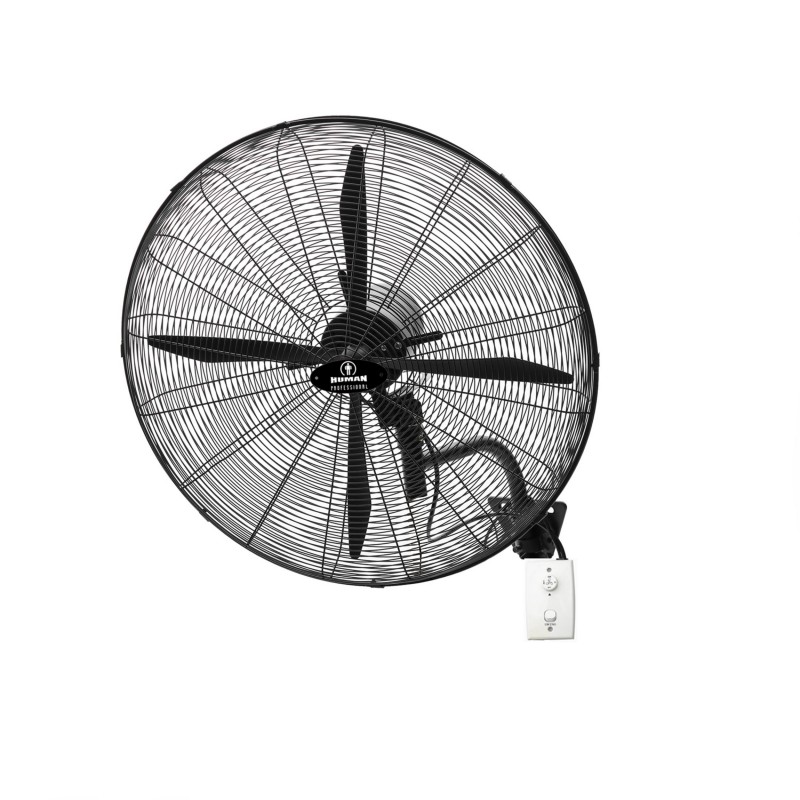 Human FLW-650-G Ανεμιστήρας Τοίχου με Τηλεχειριστήριο και 4 Φτερά 65cm 200W Μαύρο